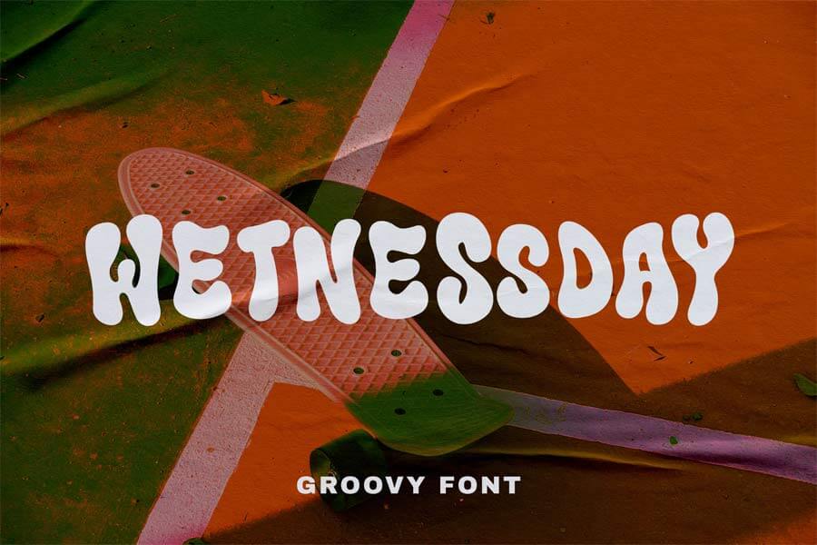 Wetness Groovy Font