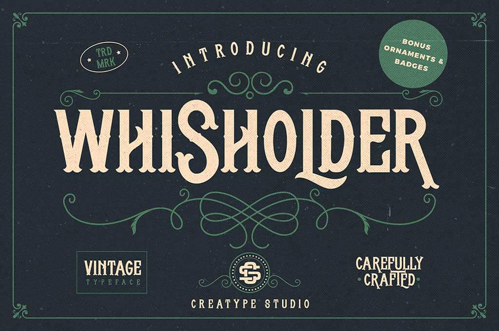 Whisholder Vintage Retro Typeface