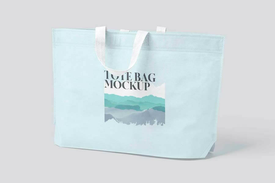 Wide Tote Bag Mockup