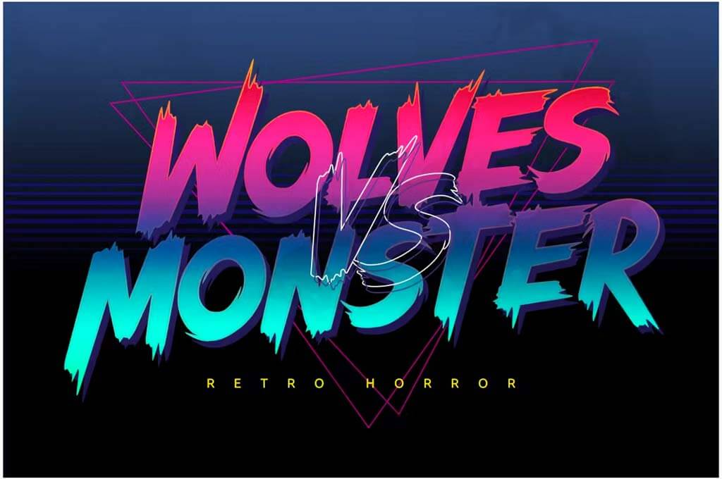 Wolves vs Monster Retro Horror Font