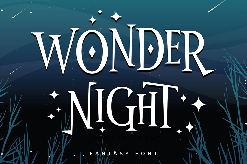 Wonder Night Display Font