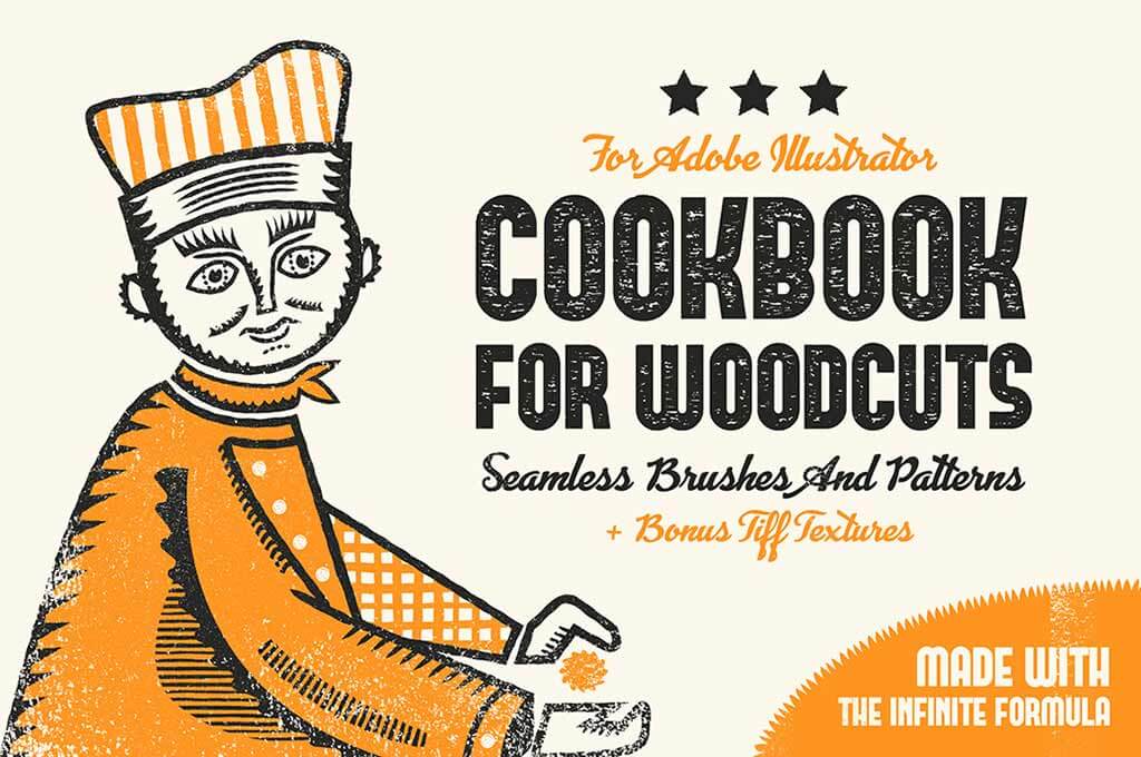 Woodcuts Illustrator Brushes Set