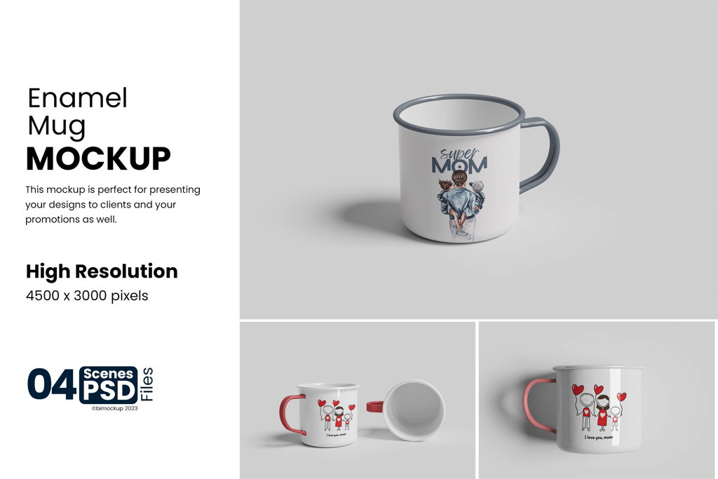 Enamel Mug Mockup