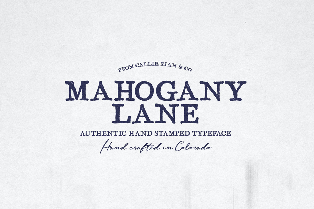 Mahogany Lane Rustic Serif