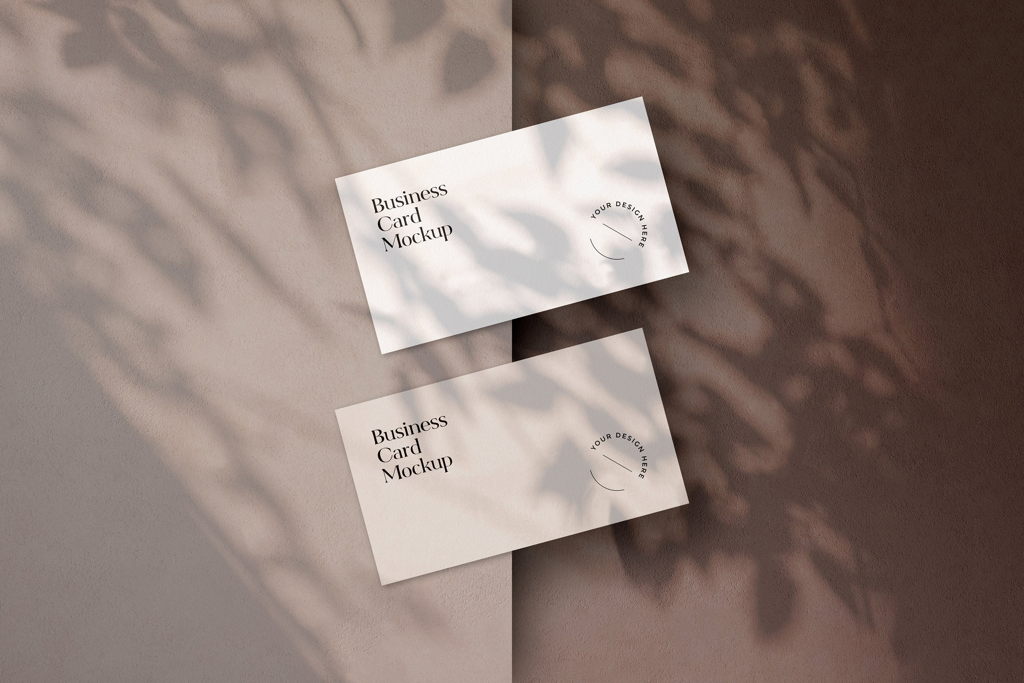 Shadow Overlay Business Card Mockup