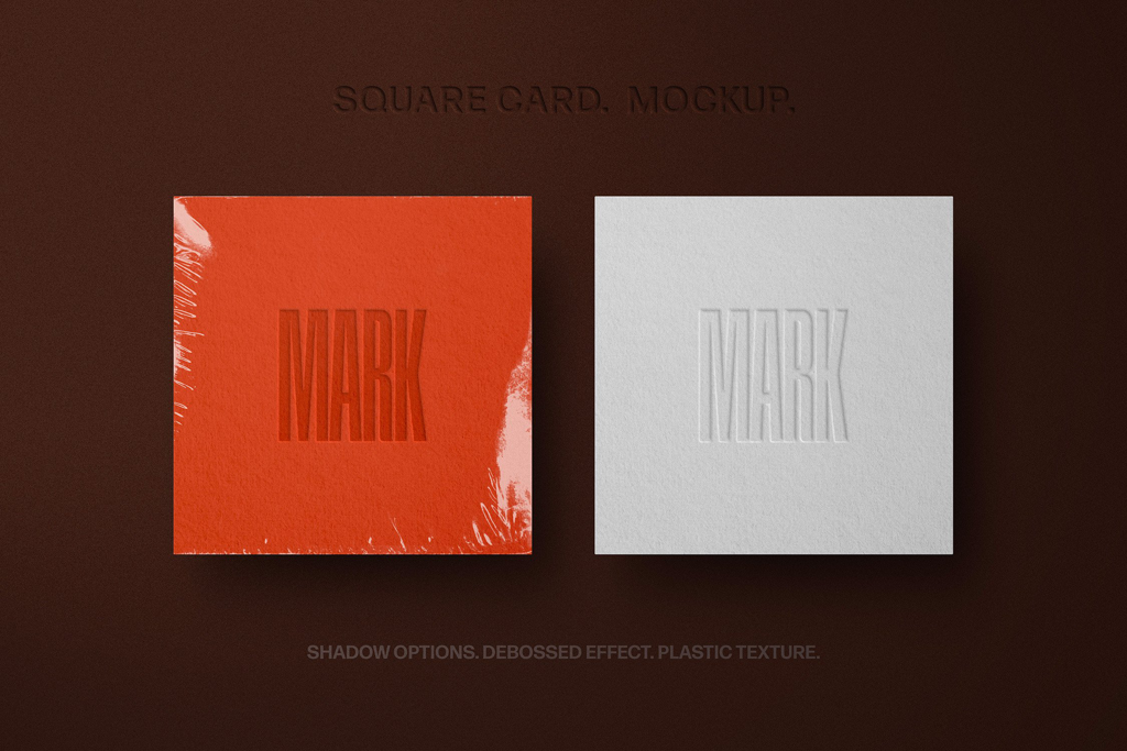 Square Business Card Mockup