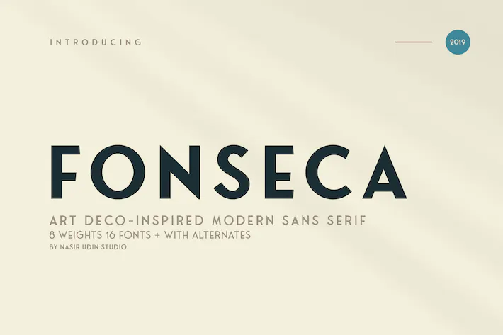 Fonseca art deco font family